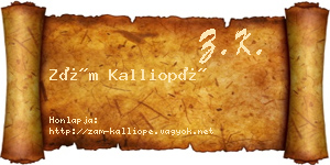 Zám Kalliopé névjegykártya